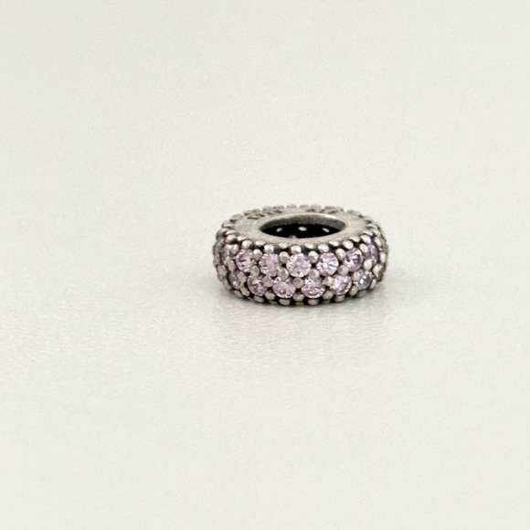 Pandora Pink CZ Pave Sparkle Sparkly Inspiration Within Spacer Bead Charm - Picture 3 of 7